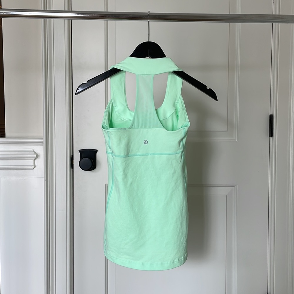 Lululemon scoop neck tank, size 4, mint green - Picture 2 of 5